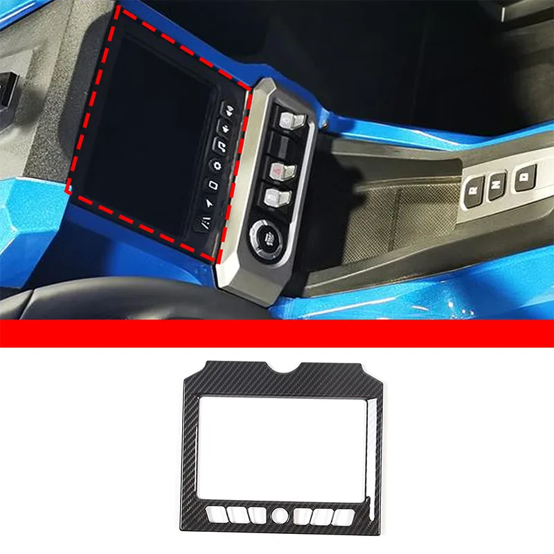 

Для 2020-2023 Polaris Slingshot ABS углеродное волокно центральное управление навигацией декоративная наклейка на рамку автомобильные аксессуары