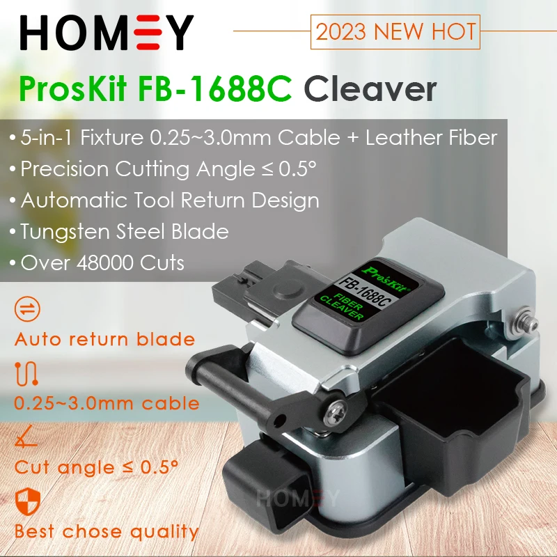 Лазерный резак для оптоволокна Pro'sKit 48000 раз, высокоточный резак для оптоволокна, инструмент для холодного обжима
Лазерный резак для оптоволокна Pro'sKit 48000 раз, высокоточный резак для оптоволокна, инструмент для холодного обжима