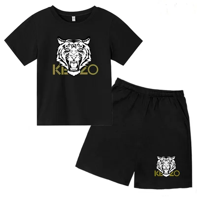 أطفال تي شيرت بنين بنات الصغار 3-12Y موضة لطيف النمر طباعة ماركة الملابس قصيرة الأكمام + السراويل 2P مجموعة الرياضة الترفيه في الهواء الطلق أطفال تي شيرت بنين بنات الصغار 3-12Y موضة لطيف النمر طباعة ماركة الملابس قصيرة الأكمام + السراويل 2P مجموعة الرياضة الترفيه في الهواء الطلق