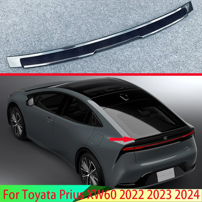 

For Toyata Prius XW60 2022 2023 2024 Carbon Fiber Style Side Rear Window Spoiler Cover Trim Molding Garnish Bezel Styling