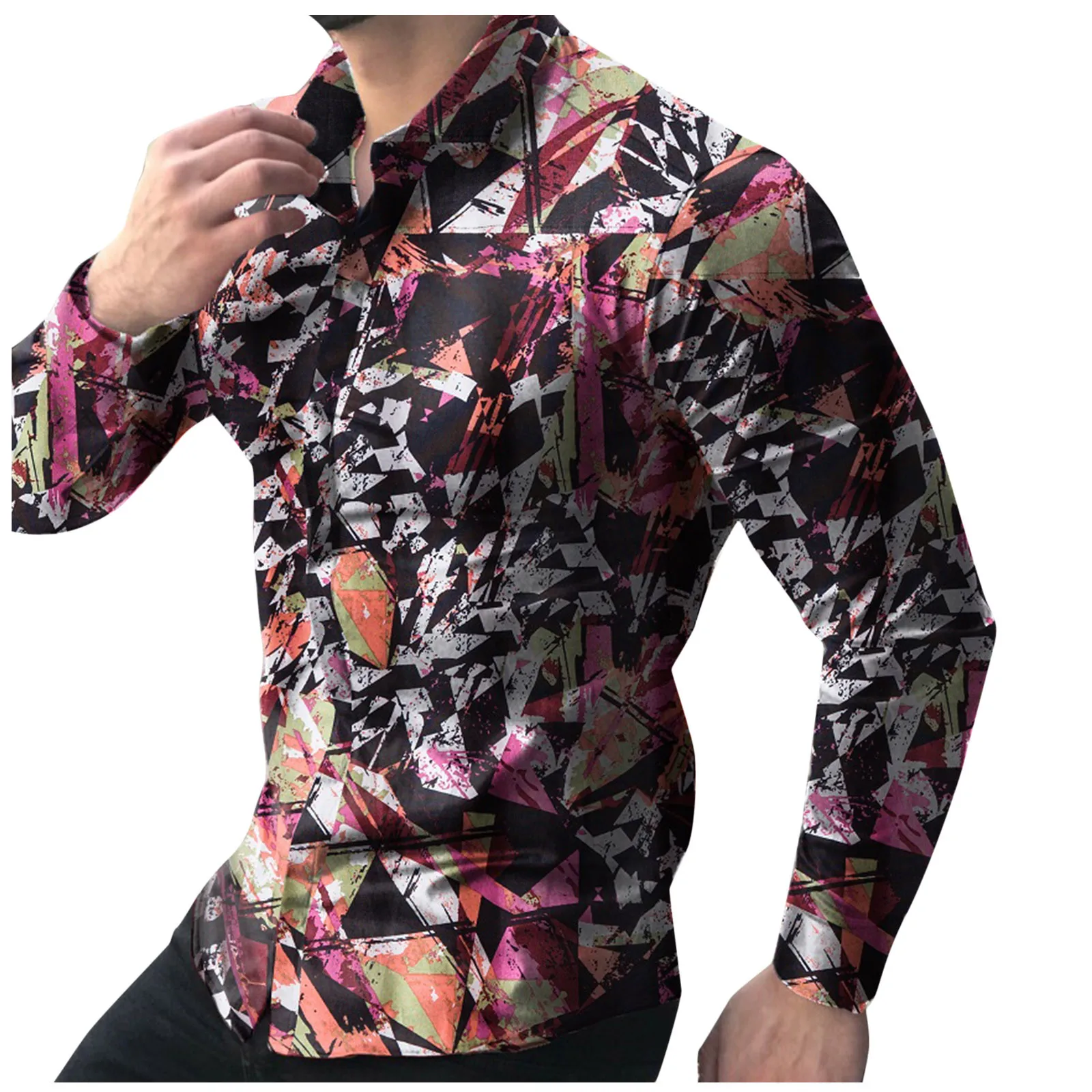Mens Shirts Spring Autumn Geometric Printing Long Sleeve Turn Down Collar Blouses Hip Hop Harajuku Business Fitness Slim Shirts 
Mens Shirts Spring Autumn Geometric Printing Long Sleeve Turn Down Collar Blouses Hip Hop Harajuku Business Fitness Slim Shirts