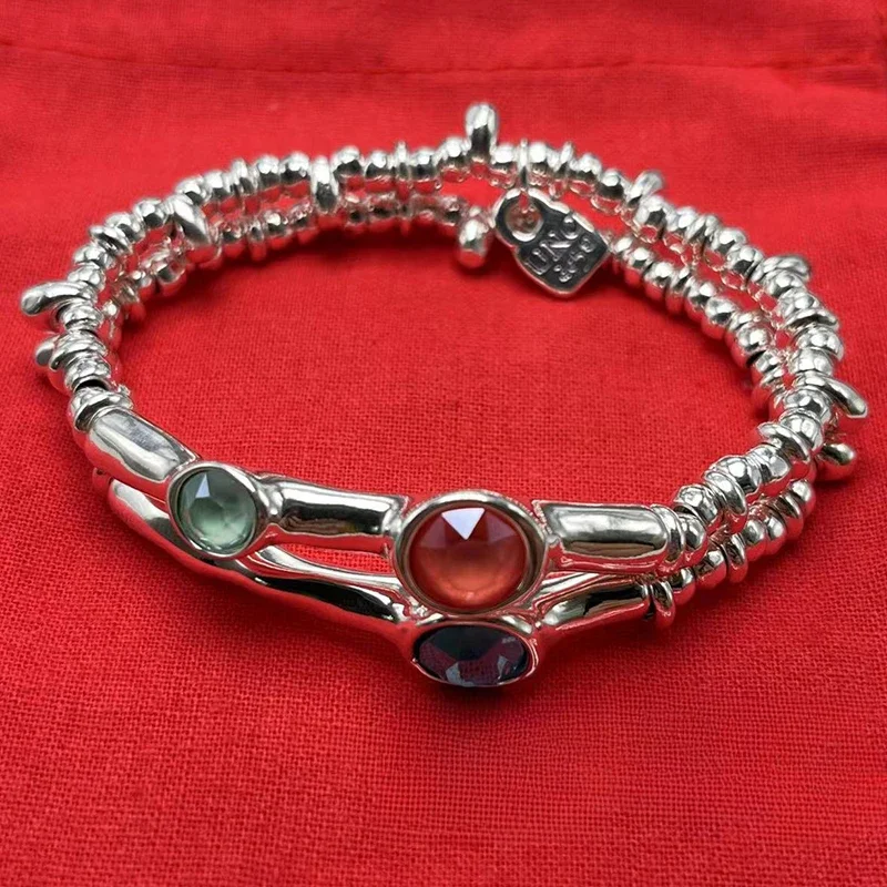 2023 New UNOde50 European and American Creative Simple Design Tricolor Gem High Quality Bracelet Women's Jewelry Gift Bag
2023 New UNOde50 European and American Creative Simple Design Tricolor Gem High Quality Bracelet Women's Jewelry Gift Bag