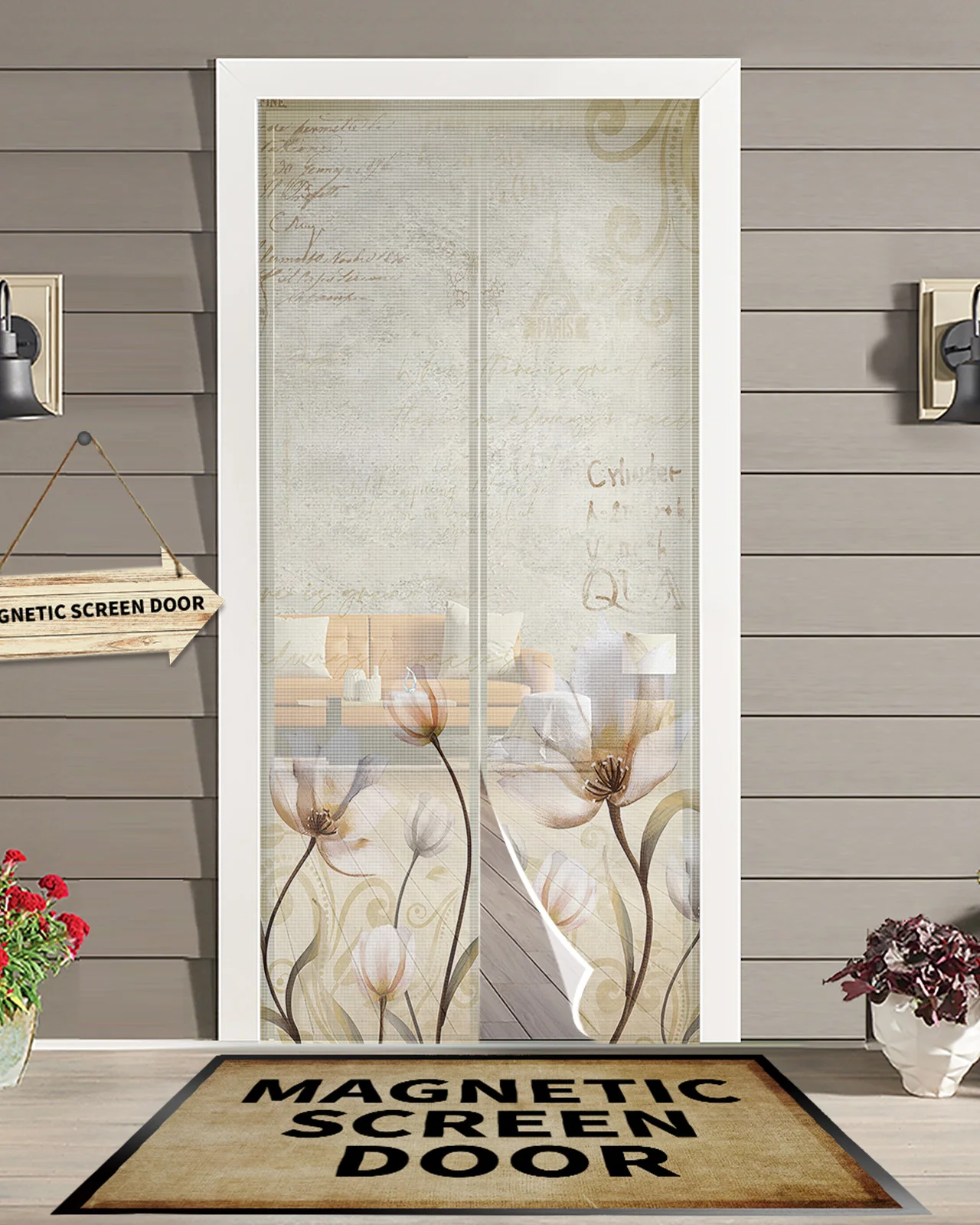 Rustic Vintage Tulips Flowers Summer Magnetic Screen Door Curtain Anti Mosquito Net Insect Fly Bug Kitchen Curtains
Rustic Vintage Tulips Flowers Summer Magnetic Screen Door Curtain Anti Mosquito Net Insect Fly Bug Kitchen Curtains