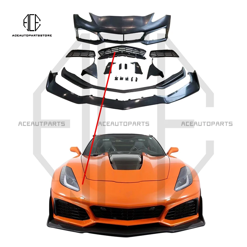 For Corvette C7 ZR1 Front Bumper Front LipRetrofit Body Kit For Corvette C7 2014-2019 PP Plastic
For Corvette C7 ZR1 Front Bumper Front LipRetrofit Body Kit For Corvette C7 2014-2019 PP Plastic