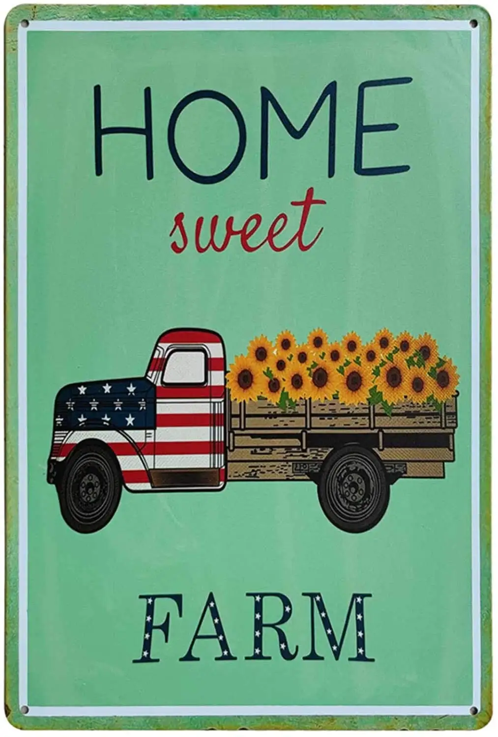 Farm Truck Rustic Sunflower Flower Retro Vintage Tin Sign Farmhouse Wall Art Laundry Room Decor, Kitchen, Living Room, Bathroom-
Farm Truck Rustic Sunflower Flower Retro Vintage Tin Sign Farmhouse Wall Art Laundry Room Decor, Kitchen, Living Room, Bathroom-