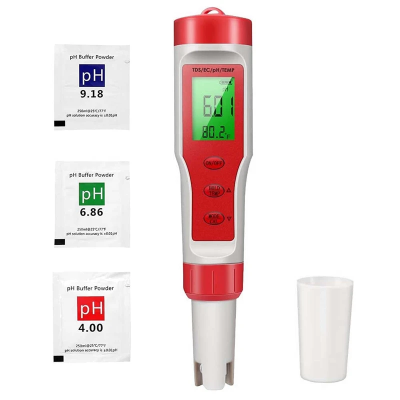 PH-метр 4-в-1 с функцией PH/TDS/EC/Temp для гидропоники, для выращивания питательных веществ, для внутреннего сада, пивоварения, бассейна,
PH-метр 4-в-1 с функцией PH/TDS/EC/Temp для гидропоники, для выращивания питательных веществ, для внутреннего сада, пивоварения, бассейна,