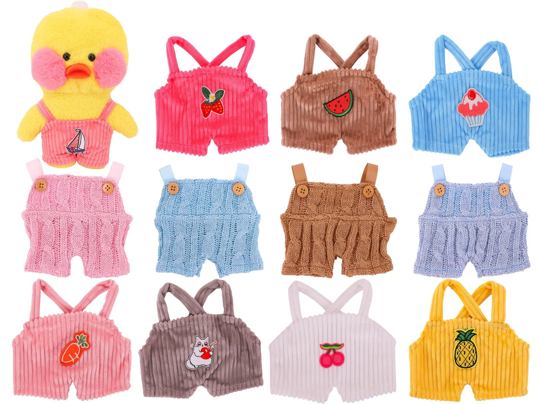 30CM Duck Clothes Suspenders Pant Lalafanfan Yellow Duck Kawaii Plush Toy Accessories Soft Animal Dolls Kids Toys Birthday Gifts
30CM Duck Clothes Suspenders Pant Lalafanfan Yellow Duck Kawaii Plush Toy Accessories Soft Animal Dolls Kids Toys Birthday Gifts
