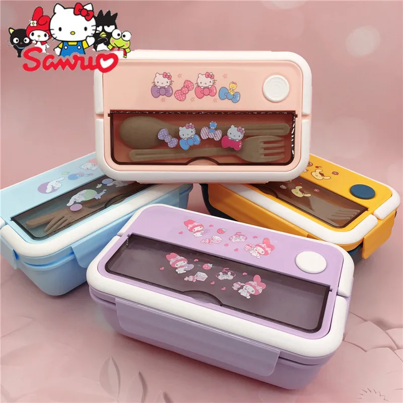 MINISO Melody Kuromi Hello Kitty Cinnamoroll Pochacco Plastic Lunch Box Microwave Box Student Crisper Bento Box with Cutlery
MINISO Melody Kuromi Hello Kitty Cinnamoroll Pochacco Plastic Lunch Box Microwave Box Student Crisper Bento Box with Cutlery