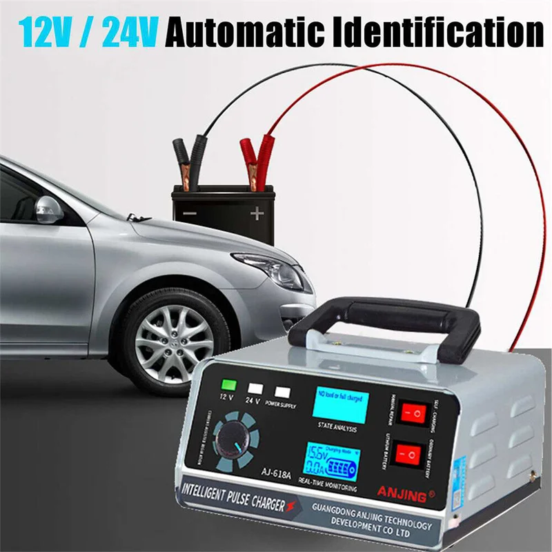12V 24V Car Battery Charger 400W Charging Power Smart Pulse Repair Fast Charging Winter Automatic Adjustment For Car Truck
12V 24V Car Battery Charger 400W Charging Power Smart Pulse Repair Fast Charging Winter Automatic Adjustment For Car Truck