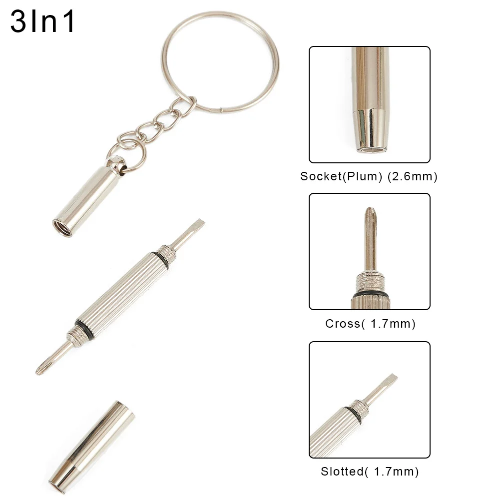 Mini 3in1 Screwdriver Glasses Phone Watch Screw Repair Tool Keyring Key Chain Portable Eyeglasses/Sunglasses With Key Chain
Mini 3in1 Screwdriver Glasses Phone Watch Screw Repair Tool Keyring Key Chain Portable Eyeglasses/Sunglasses With Key Chain