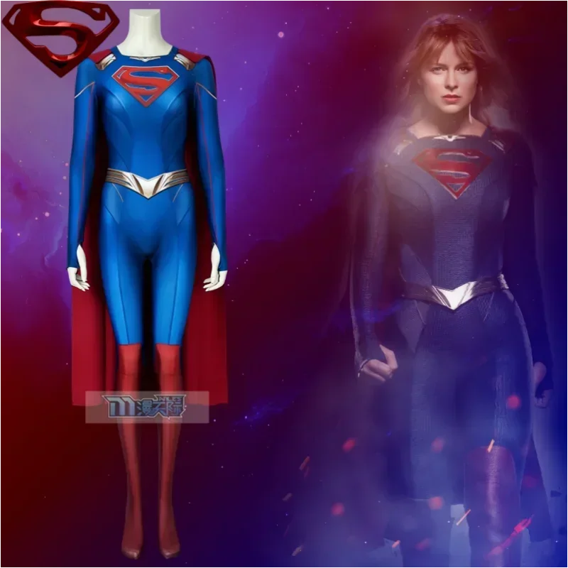 

In Stock Supergirl Superman & Lois Season Around The Movie Kara Zor-El Cosplay Clothing Party Gatherings Conjoined Clothing Gif