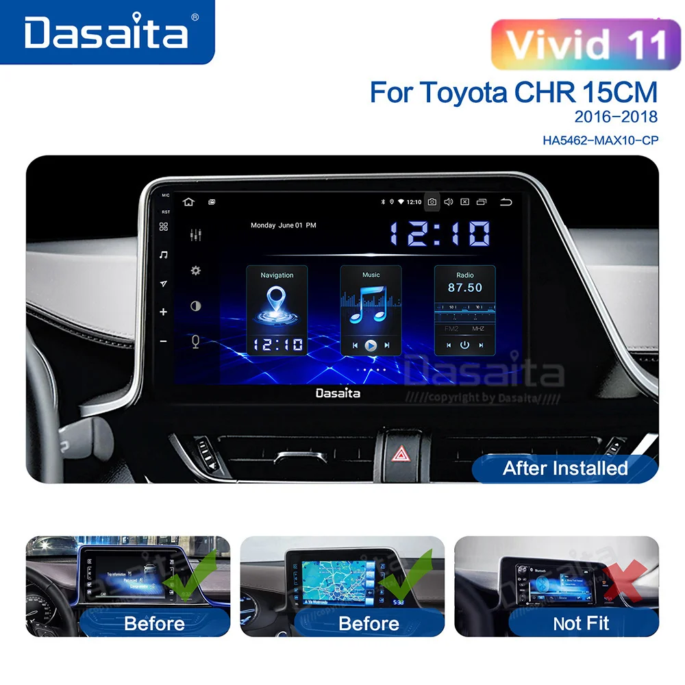 Dasaita Android Vehicle GPS for Toyota C-HR CHR Car Radio 2016 2017 2018 Stereo Multimedia Player Apple Carplay Android Auto
Dasaita Android Vehicle GPS for Toyota C-HR CHR Car Radio 2016 2017 2018 Stereo Multimedia Player Apple Carplay Android Auto