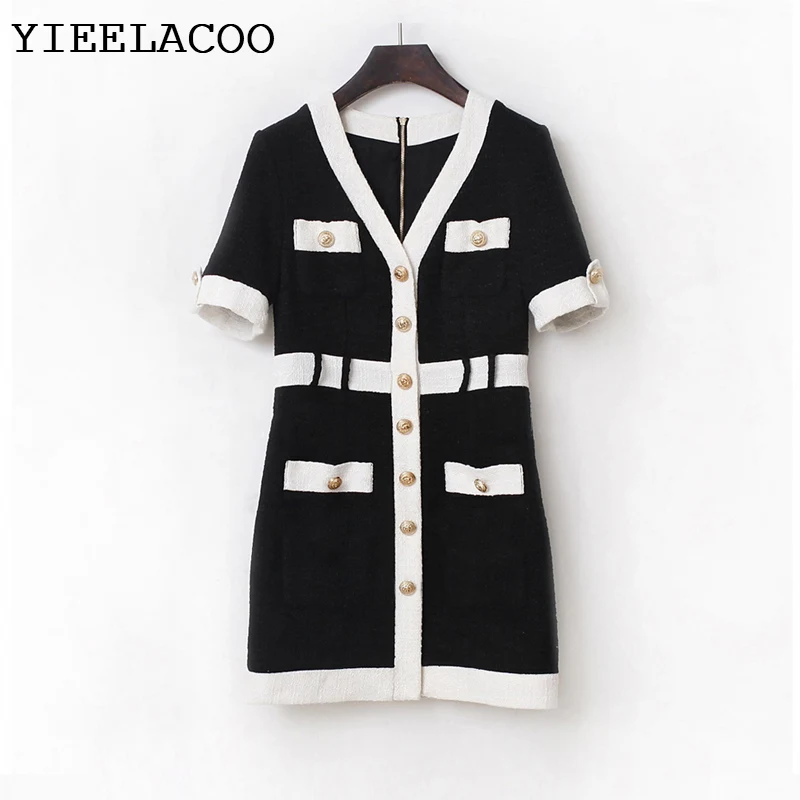 Black/white Dress Splicing Elegant Spring / Autumn Tweed Women's Dress New Ladies Slim Bottoming Dress One-piece Mini dress
Black/white Dress Splicing Elegant Spring / Autumn Tweed Women's Dress New Ladies Slim Bottoming Dress One-piece Mini dress