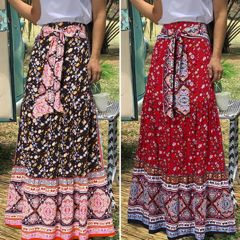 Summer Boho Long Skirt Women Vintage Floral Print Ethnic Pleated Skirt Ladies Elegant Casual Loose High Waist A-Line Maxi RS767
Summer Boho Long Skirt Women Vintage Floral Print Ethnic Pleated Skirt Ladies Elegant Casual Loose High Waist A-Line Maxi RS767