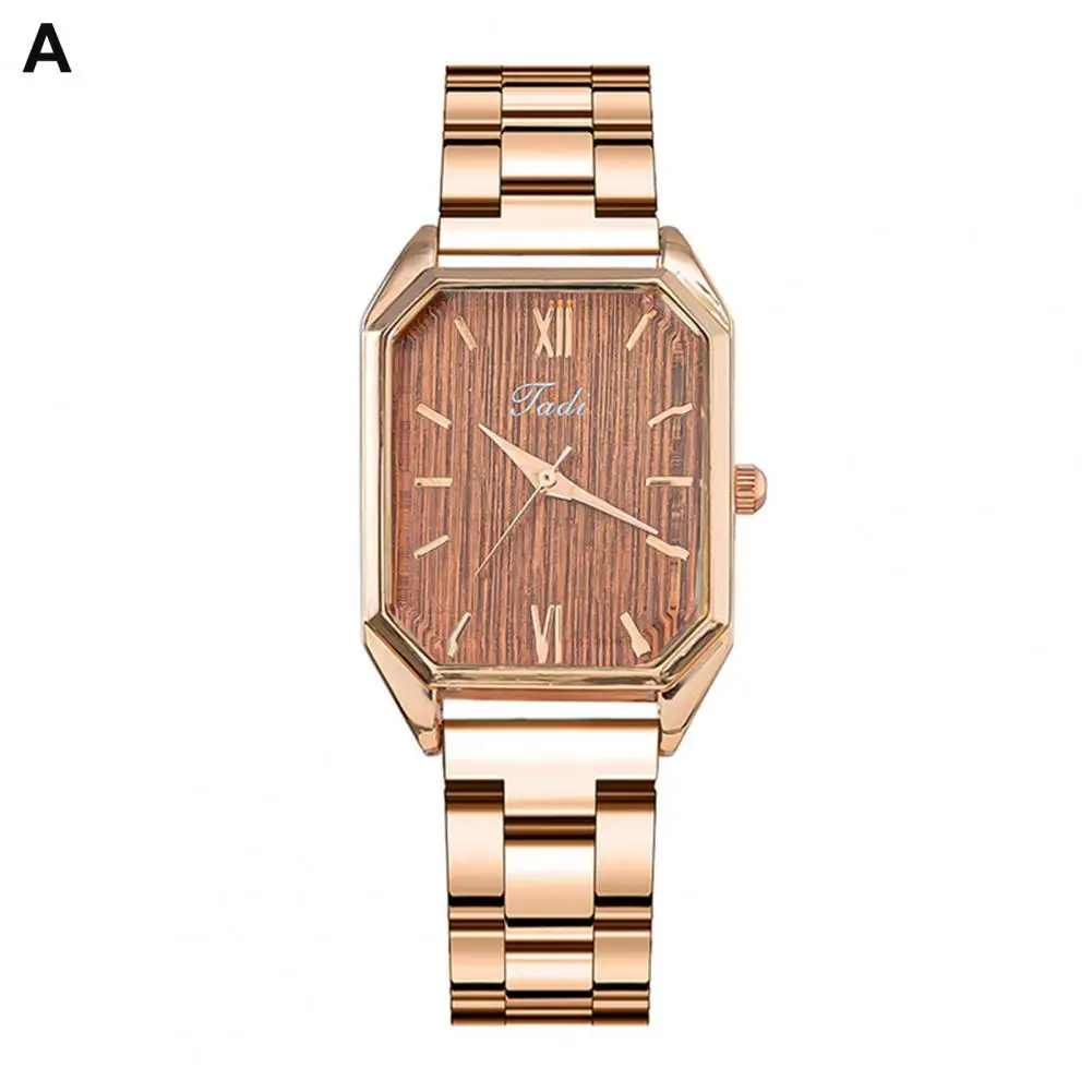 

Dressy Women Watch Elegant Stainless Steel Women's Watch with Rectangle Dial Quartz Movement Fashion Jewelry Strap for Ladies