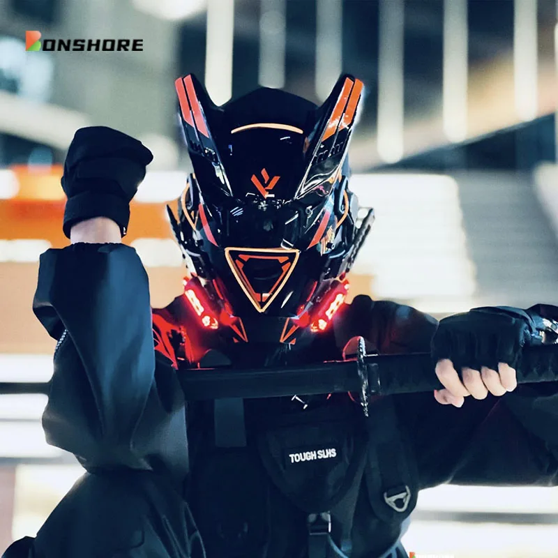 Cyberpunk Cosplay Cool Helmet Warrior Cosplay Functional Wind Technology Luminous Helmet Model Collection Helmet Birthday Gifts
Cyberpunk Cosplay Cool Helmet Warrior Cosplay Functional Wind Technology Luminous Helmet Model Collection Helmet Birthday Gifts