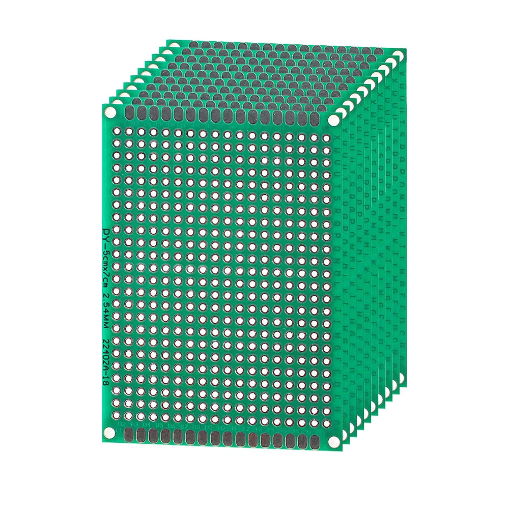 10PCS 5*7CM Pcb Board Green DIY Main Boards Double Sided Prototype Pcb Universal Board
10PCS 5*7CM Pcb Board Green DIY Main Boards Double Sided Prototype Pcb Universal Board