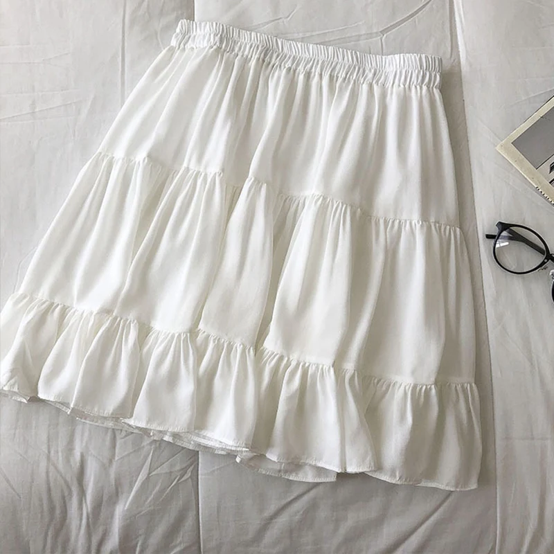 Mini Skirt Elastic Waist Sweet Black and White A-line Skirts Korean Street Fashion High Waist Chiffon Women Summer Skirt
Mini Skirt Elastic Waist Sweet Black and White A-line Skirts Korean Street Fashion High Waist Chiffon Women Summer Skirt