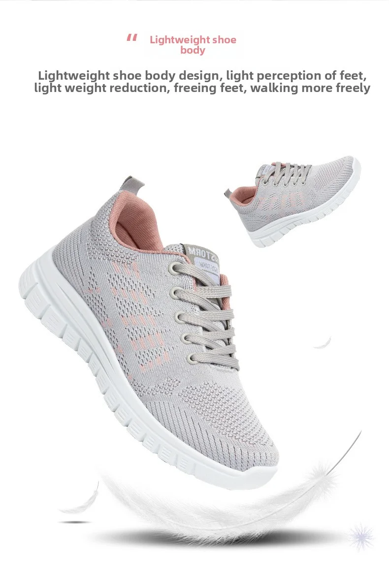 Women Running Shoes Breathable Casual Shoes Outdoor Light Weight White Tenis Sports Shoes Casual Walking Sneakers for Wamen 43 Sf2b82a01e5334830ae548e1aa0ec55a85