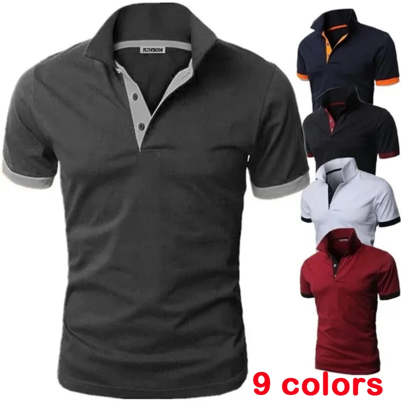 Summer Fashion Men's Solid Silk POLO Shirt Short sleeved Foldover Collar Pullover Golf T-shirt
Summer Fashion Men's Solid Silk POLO Shirt Short sleeved Foldover Collar Pullover Golf T-shirt
