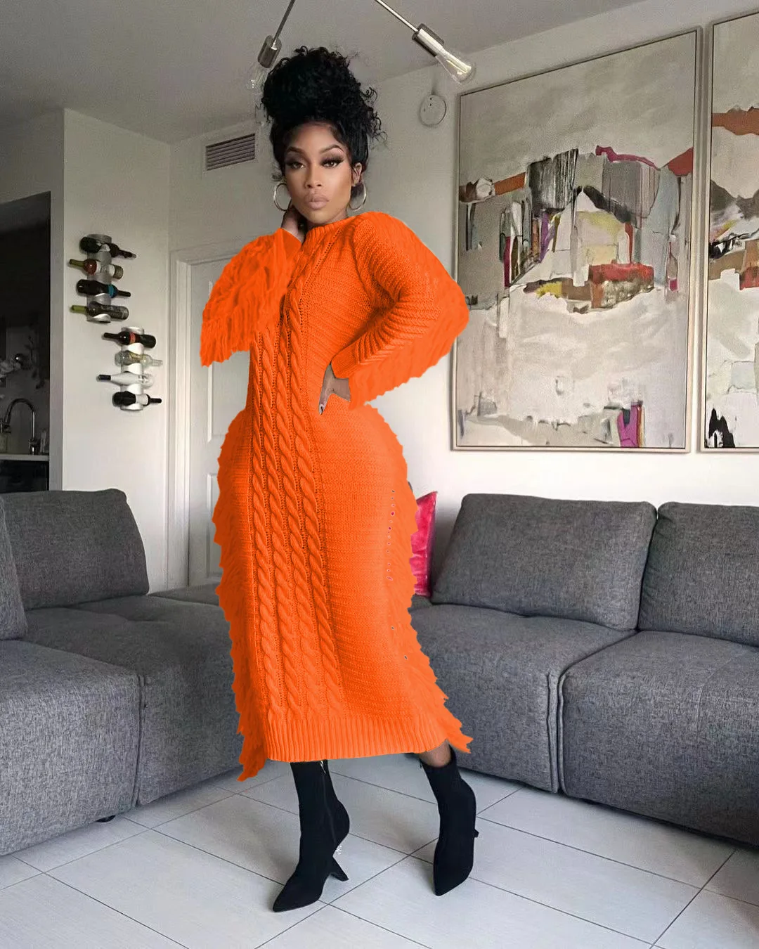 Cinessd 2023 Idle Style Fried Street Fashionable High Sense Unique Chic New Women's Long Fringe Woolen Dress Long Dress
Cinessd 2023 Idle Style Fried Street Fashionable High Sense Unique Chic New Women's Long Fringe Woolen Dress Long Dress