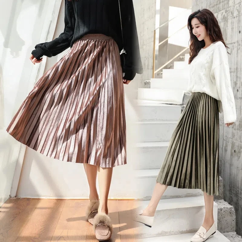 Elastic High Waist Skirts Large Hem Long Skirt Office Lady Fashion Casual A-line Pleated All-match Skirts Streetwear
Elastic High Waist Skirts Large Hem Long Skirt Office Lady Fashion Casual A-line Pleated All-match Skirts Streetwear