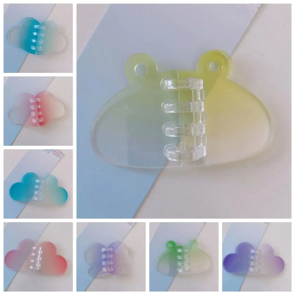 

Transparent DIY Keychain Making Kit Cute Goo Plate Gradient Color DIY Acrylic Pendant Acrylic Mini DIY Keyring Children's