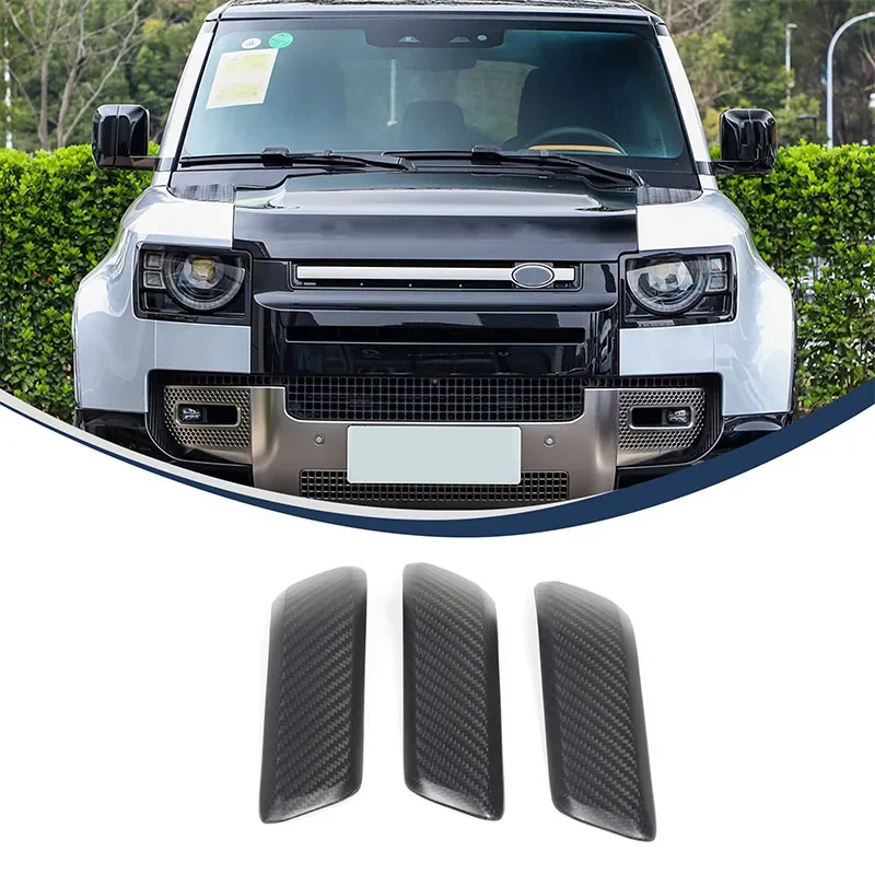 

For Land Rover Defender 110 2020-2023 Car Interior Handle Decorative Cover Sticker Real Carbon Fiber Interior Accessories