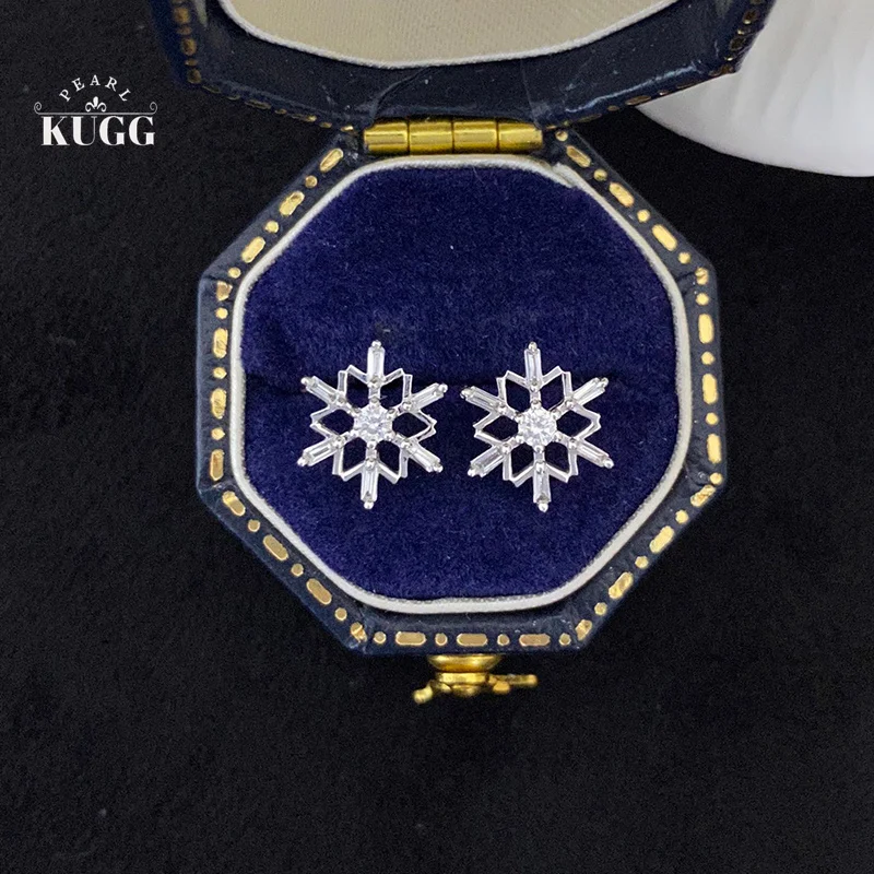 KUGG 18K White Gold Earrings Natural Diamond Stud Earrings Fashion Snowflake Shape Exquisite Party Jewelry for Women and Girls
KUGG 18K White Gold Earrings Natural Diamond Stud Earrings Fashion Snowflake Shape Exquisite Party Jewelry for Women and Girls