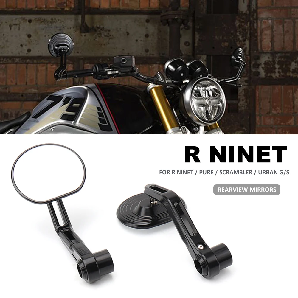 New Rearview Mirror Aluminum Bar End Side Handlebar Rear View Mirrors For BMW RNINET Scrambler Rninet Pure R NINE T Urban G/S
New Rearview Mirror Aluminum Bar End Side Handlebar Rear View Mirrors For BMW RNINET Scrambler Rninet Pure R NINE T Urban G/S