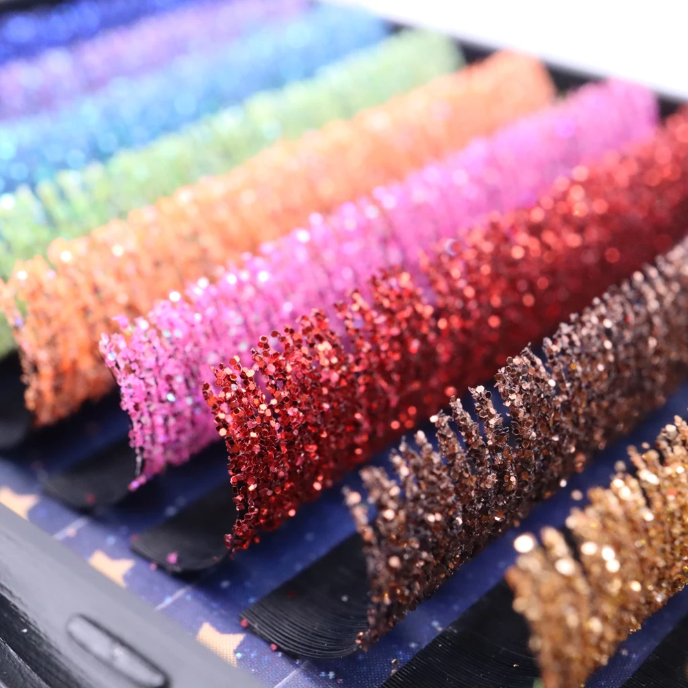 Mix Colors Glitter Eyelash Extensions Shiny Colorful False Lashes Faux Russian Volume Individual Lashes For Makeup Supplies
Mix Colors Glitter Eyelash Extensions Shiny Colorful False Lashes Faux Russian Volume Individual Lashes For Makeup Supplies