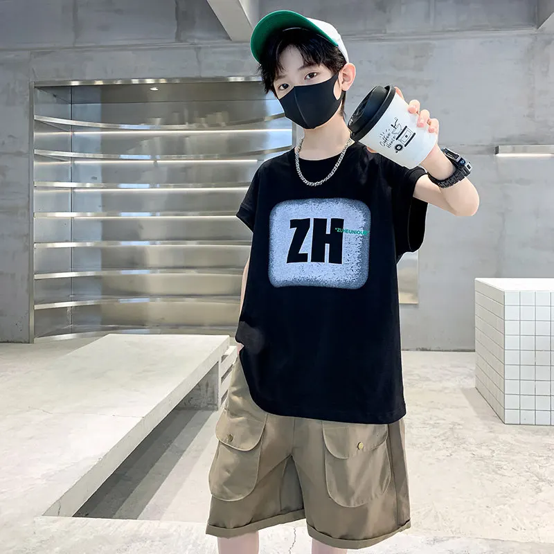 Child Boys Clothing Suit Outfits Casual Sport Cotton Pullover Tshirt+Pocket Shorts 2Pcs/Sets Kids Tracksuits 5 7 9 11 13 14Years
Child Boys Clothing Suit Outfits Casual Sport Cotton Pullover Tshirt+Pocket Shorts 2Pcs/Sets Kids Tracksuits 5 7 9 11 13 14Years
