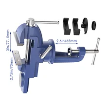 Table Vice 3" Heavy Table Vise Bench Vice Universal Vise Desktop Vise Multifunctional 360 Degree Clamp Fixture- Blue Pliers New
Table Vice 3" Heavy Table Vise Bench Vice Universal Vise Desktop Vise Multifunctional 360 Degree Clamp Fixture- Blue Pliers New