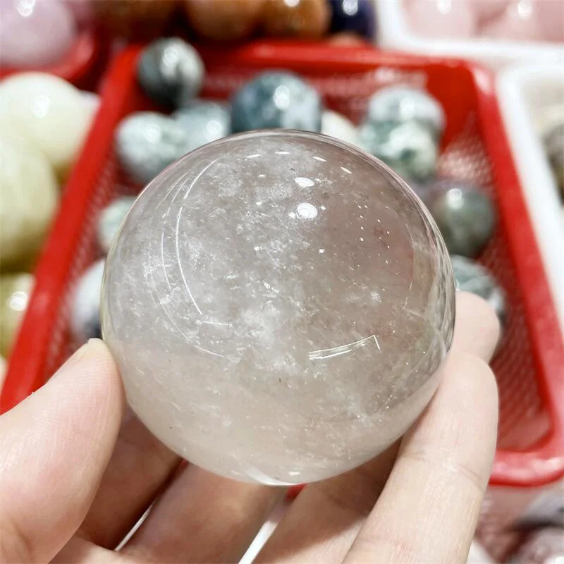 

5.8CM Natural Clear Quartz Sphere Crystal Ball Massaging Meditation Reiki Healing Stone Home Decoration Exquisite Gift