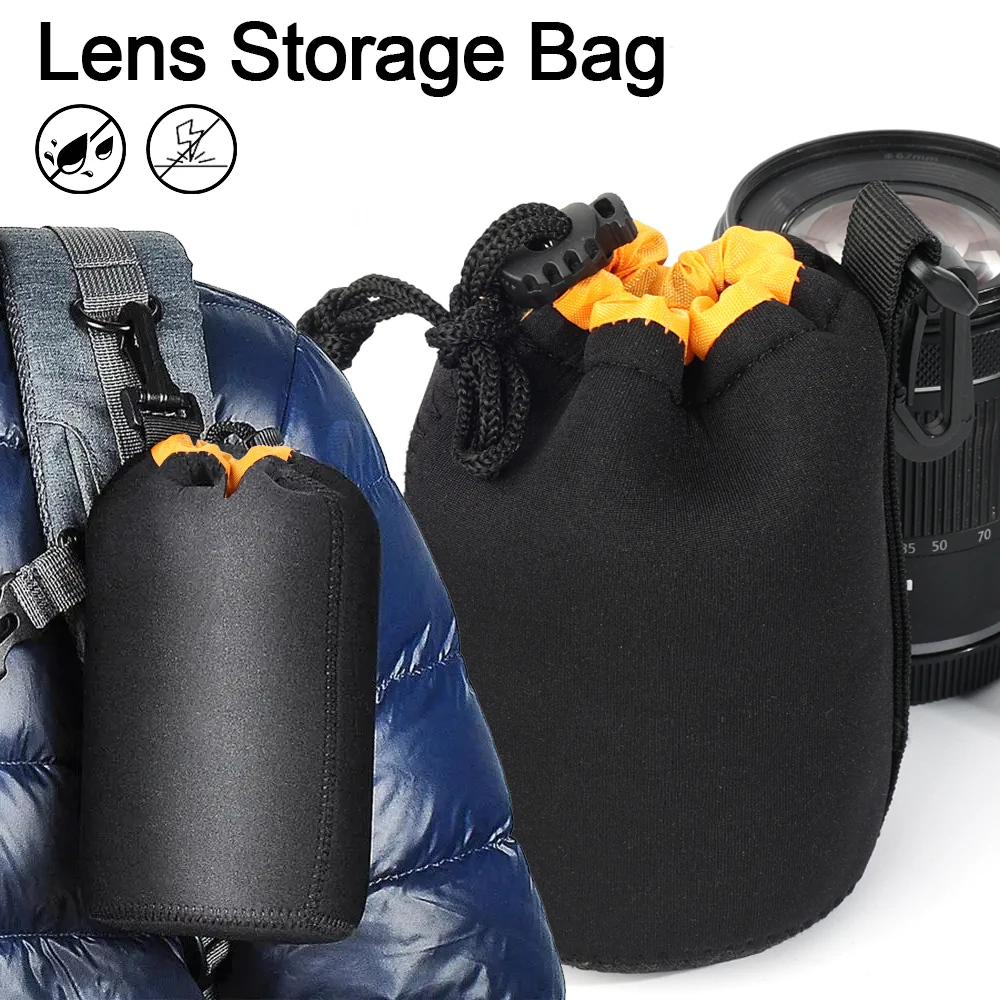 Waterproof Camera Lens Protector Drawstring Bag SLR Digital Video Camera Photographic Equipment Bags Portable Storage Cover
Waterproof Camera Lens Protector Drawstring Bag SLR Digital Video Camera Photographic Equipment Bags Portable Storage Cover