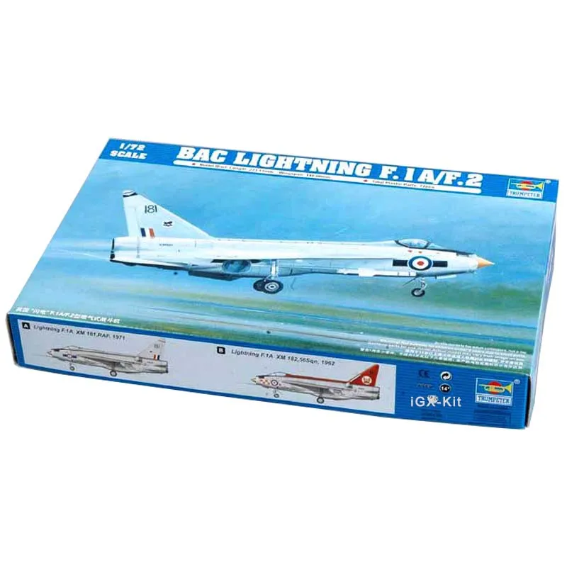 Trumpeter 01634 1/72 British BAC Lightning F1A F2 Fighter Aircraft Military Collectible Plastic Assembly Model Toy Building Kit
Trumpeter 01634 1/72 British BAC Lightning F1A F2 Fighter Aircraft Military Collectible Plastic Assembly Model Toy Building Kit