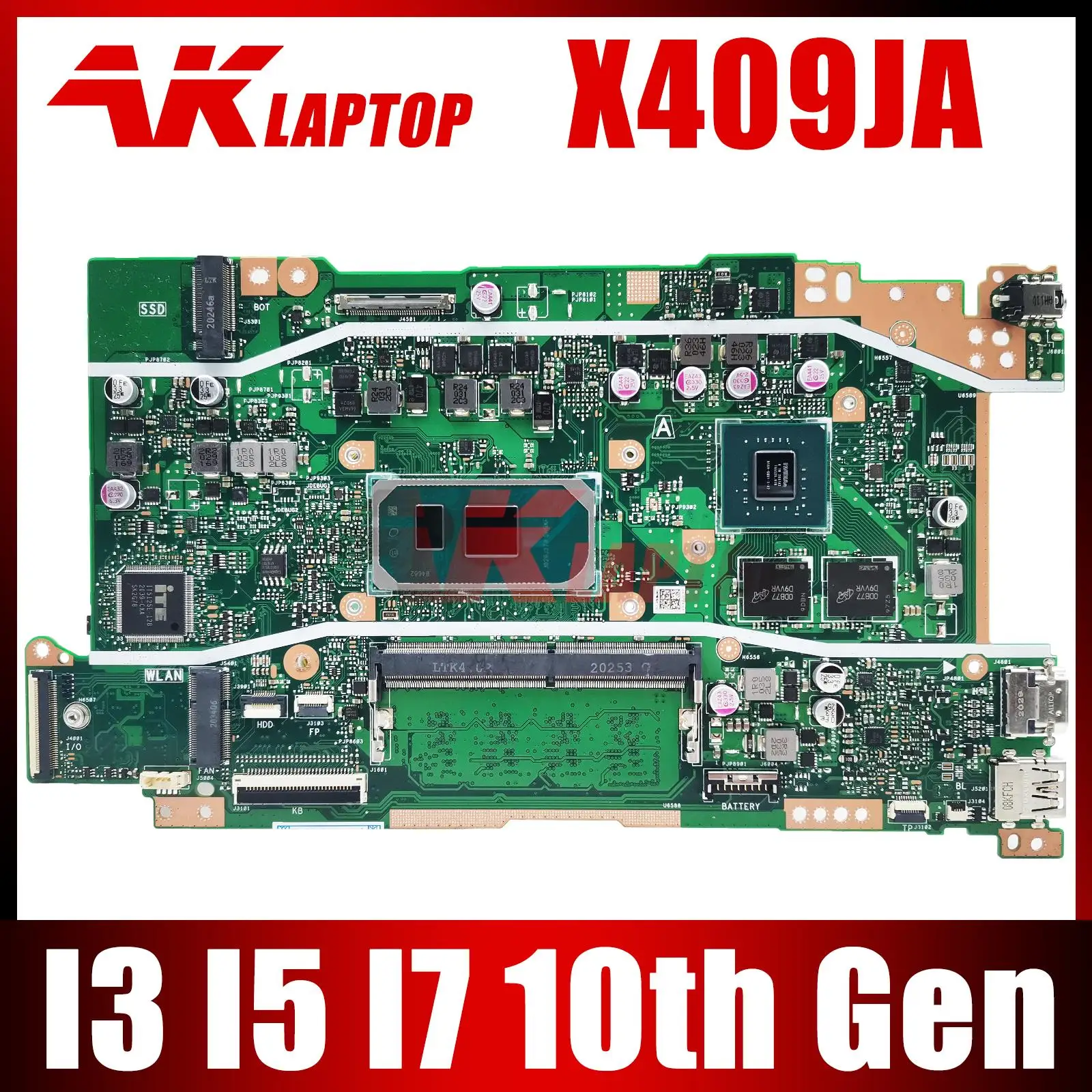 

X409J Mainboard P1510CJA X409JA X509JA X409JP X509JP X409JB X509JB R409J A409J F409J A509J F509J Laptop Motherboard I3 I5 I7 4GB