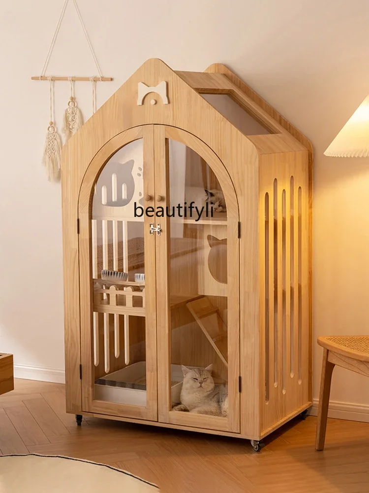 Cat Villa Solid Wood Cat Cage Oversized Home Indoor Cattery Pet Cat Room Cabinet
Cat Villa Solid Wood Cat Cage Oversized Home Indoor Cattery Pet Cat Room Cabinet