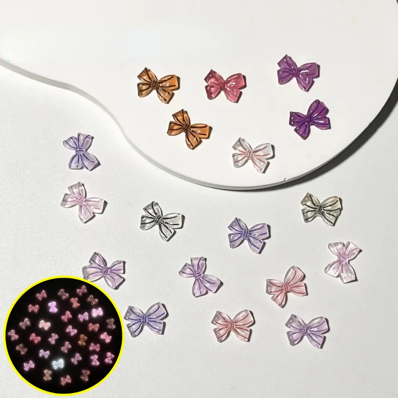 50Pcs Luminous 3D BowKnot Transparent Bow Glow In The Dark Nail Art Decoration Rhinestone Charms Manicure Jewelry Accessories
50Pcs Luminous 3D BowKnot Transparent Bow Glow In The Dark Nail Art Decoration Rhinestone Charms Manicure Jewelry Accessories