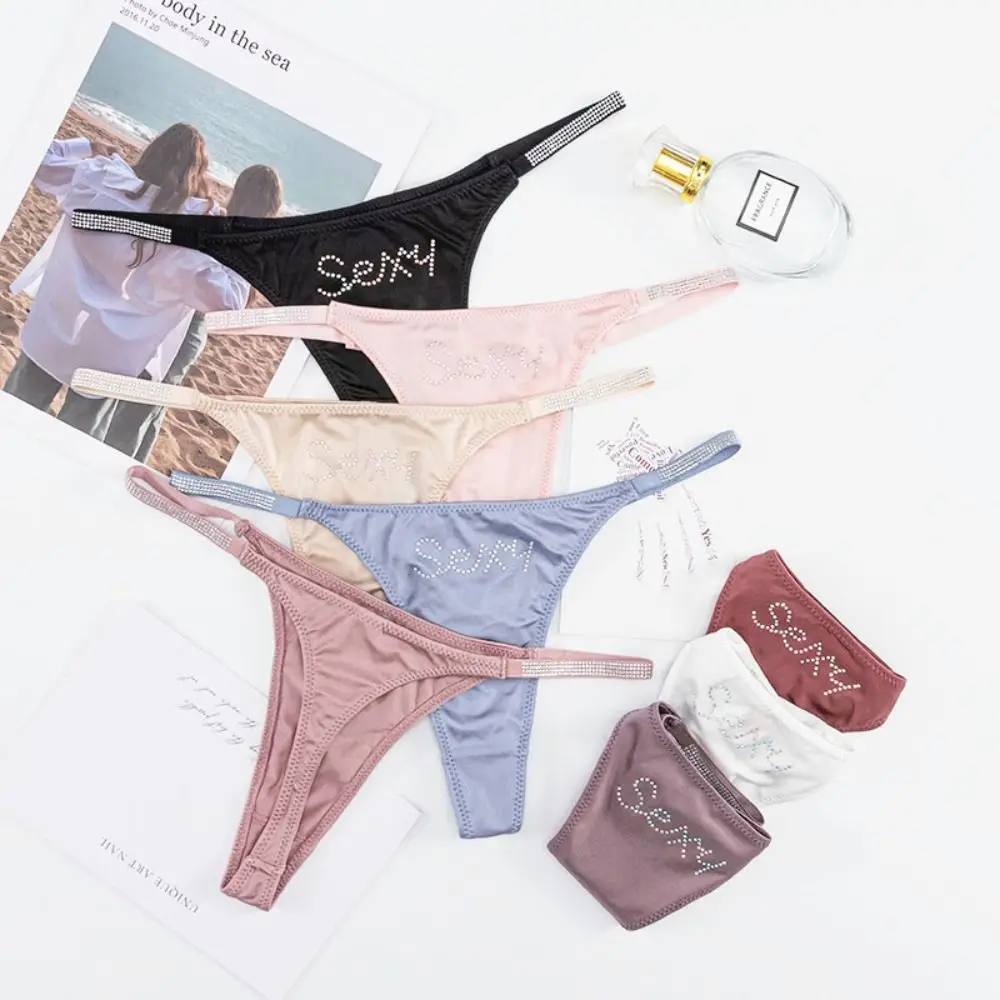 Low-waist Seamless Panties Soft Thin Belt Solid Color Women Thong Underwear Female Lingerie Rhinestone Briefs Girl
Low-waist Seamless Panties Soft Thin Belt Solid Color Women Thong Underwear Female Lingerie Rhinestone Briefs Girl