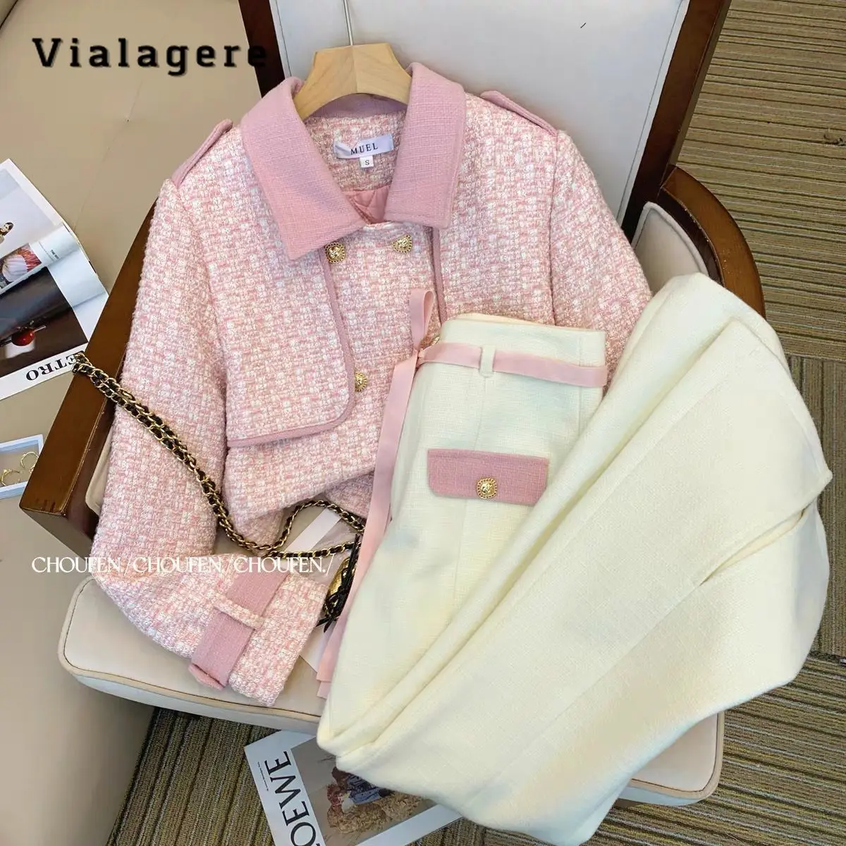 2023 Winter Luxury Sweet Two-piece Set Women Turn-down Collar Long Sleeve Coat + Wide Leg Trousers Sets Patchwork Pants Suits
2023 Winter Luxury Sweet Two-piece Set Women Turn-down Collar Long Sleeve Coat + Wide Leg Trousers Sets Patchwork Pants Suits