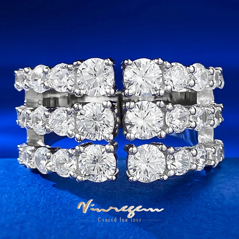 Vinregem Round Cut Lab Created Sapphire Gemstone 100% 925 Sterling Silver Sparkling Open Row Ring for Women Jewelry Wholesale
Vinregem Round Cut Lab Created Sapphire Gemstone 100% 925 Sterling Silver Sparkling Open Row Ring for Women Jewelry Wholesale