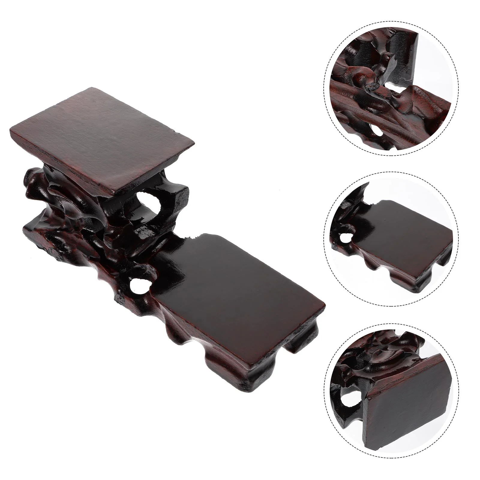 1pc Antique Display Rack Carving Crafts Wood Display Stand for Home Office 
1pc Antique Display Rack Carving Crafts Wood Display Stand for Home Office