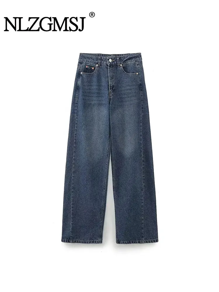 Nlzgmsj TRAF 2023 New Autumn Women Denim High Waist Casual loose and comfortable Straight leg pants
Nlzgmsj TRAF 2023 New Autumn Women Denim High Waist Casual loose and comfortable Straight leg pants