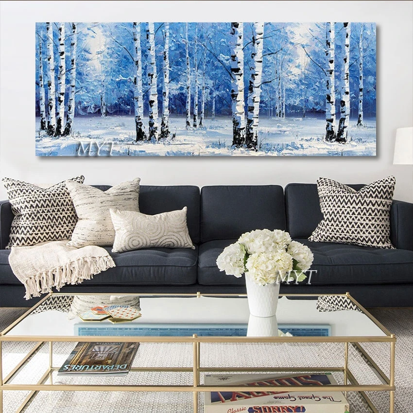 

Large Canvas Art Modern Abstract Tree Scenery Paintings 100% Handmade Decoration Wall Picture Frameless Home Decor Artwork