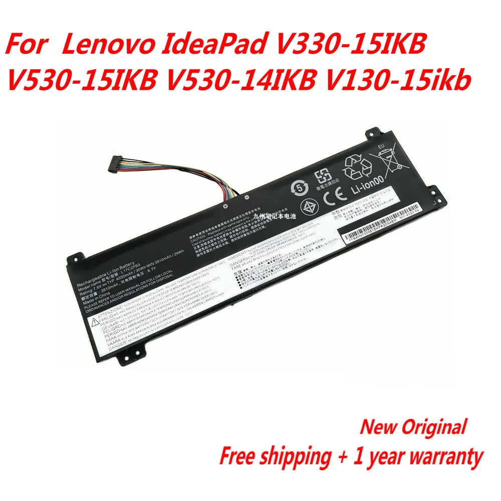 Original L17L2PB3 L17M2PB4 L17M2PB3 L17L2PB4 Laptop Battery For Lenovo IdeaPad V330-15IKB V530-15IKB V530-14IKB V130-15ikb 30WH 
Original L17L2PB3 L17M2PB4 L17M2PB3 L17L2PB4 Laptop Battery For Lenovo IdeaPad V330-15IKB V530-15IKB V530-14IKB V130-15ikb 30WH