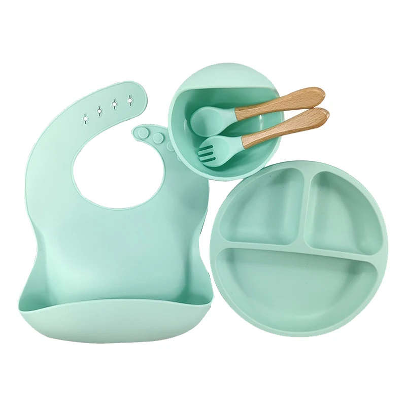 5/6PCS Silicone Baby Feeding Tableware Set BPA Free Suction Bowl Divided Plate Spoon Fork Bibs Waterproof Children Dishes
5/6PCS Silicone Baby Feeding Tableware Set BPA Free Suction Bowl Divided Plate Spoon Fork Bibs Waterproof Children Dishes