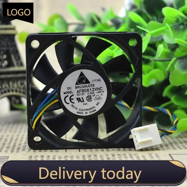 

Original Delta AFB0612VHC 60x60x15mm 6015 60MM CPU Comptuter case Cooling fan 12V 0.36A with 4pin