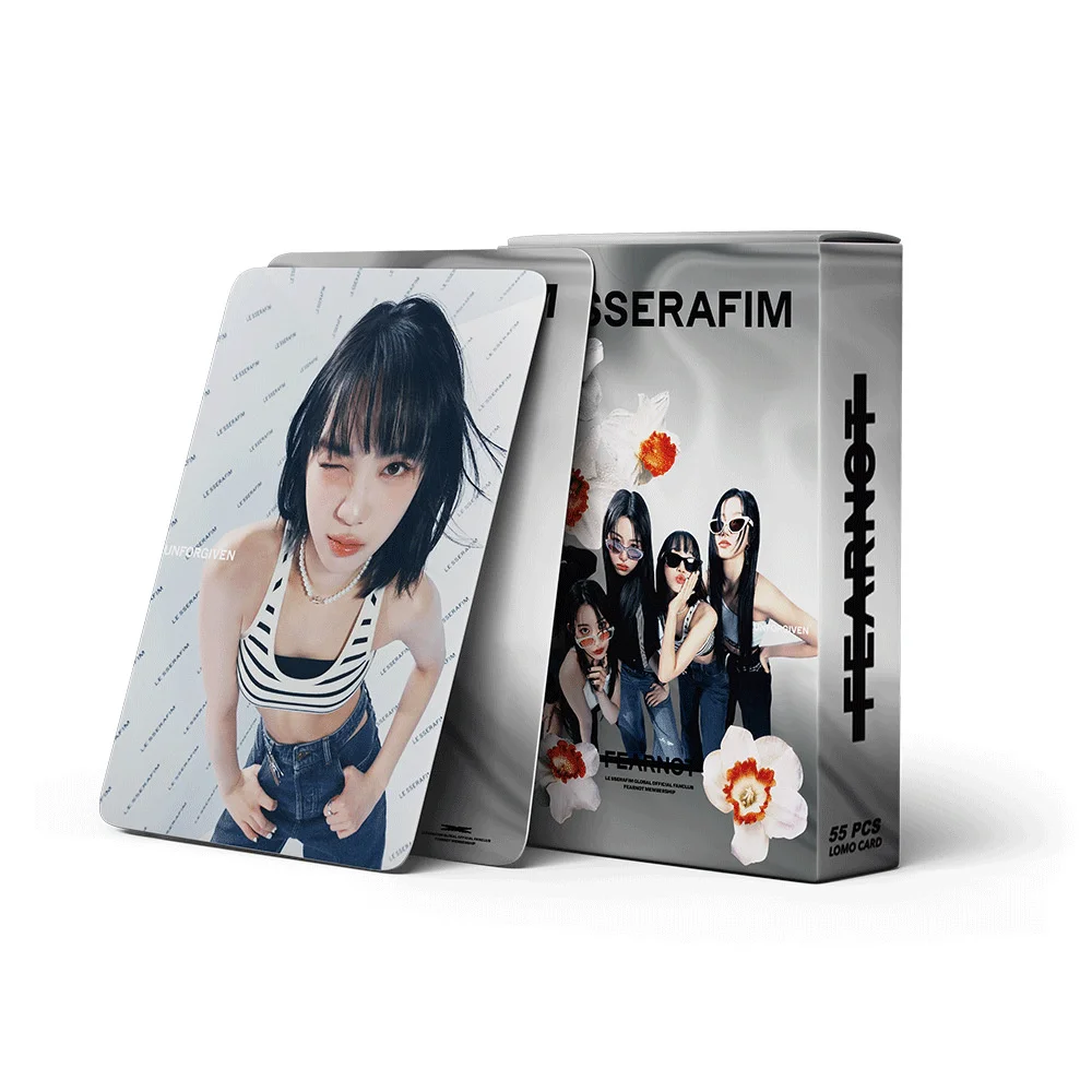 55 шт. Kpop LE SSERAFIM фотокарточки альбомы без профорации Lomo карточка Ким чэвон Двусторонняя Фотокарточка для фанатов подарки
55 шт. Kpop LE SSERAFIM фотокарточки альбомы без профорации Lomo карточка Ким чэвон Двусторонняя Фотокарточка для фанатов подарки