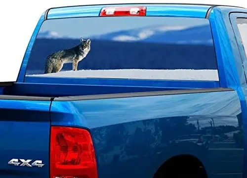 P430 Wolf Tint Rear Window Decal Wrap Graphic Perforated See Through Universal Size 65" x 17" FITS: Pickup Trucks F150 F250 Silv
P430 Wolf Tint Rear Window Decal Wrap Graphic Perforated See Through Universal Size 65" x 17" FITS: Pickup Trucks F150 F250 Silv